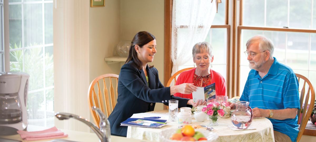 PMC meeting with couple in their house