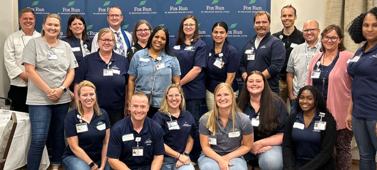 Team members attend a Career Expo at Fox Run, an Erickson Senior Living community in Novi, Michigan.