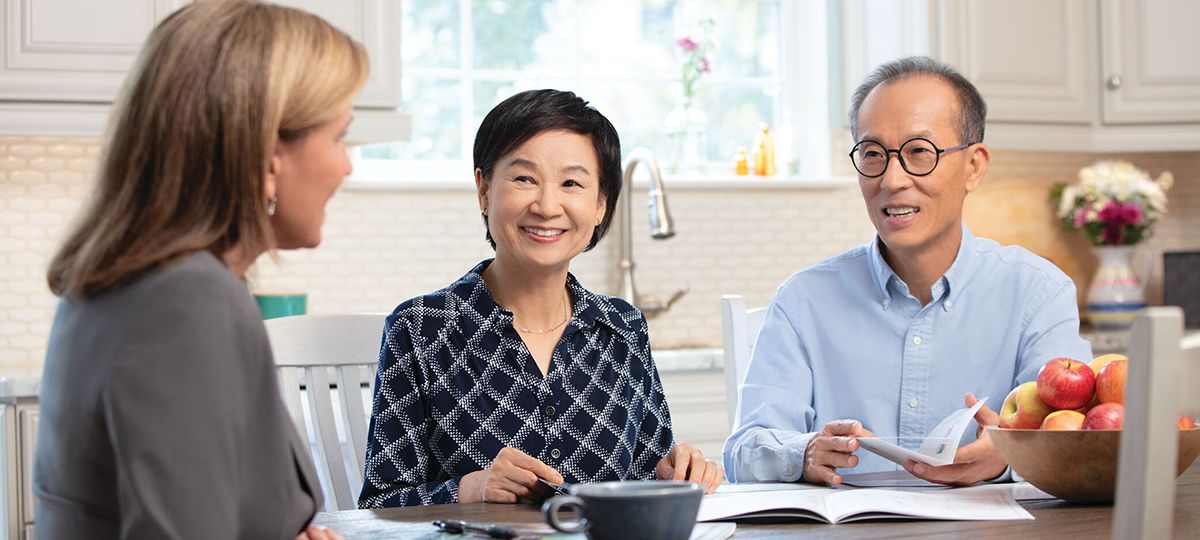 Couple meeting with advisor