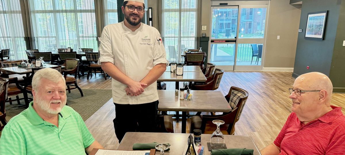 Residents of Windsor Run in Matthews enjoy a variety of menu and venue options for an incredible dining experience.