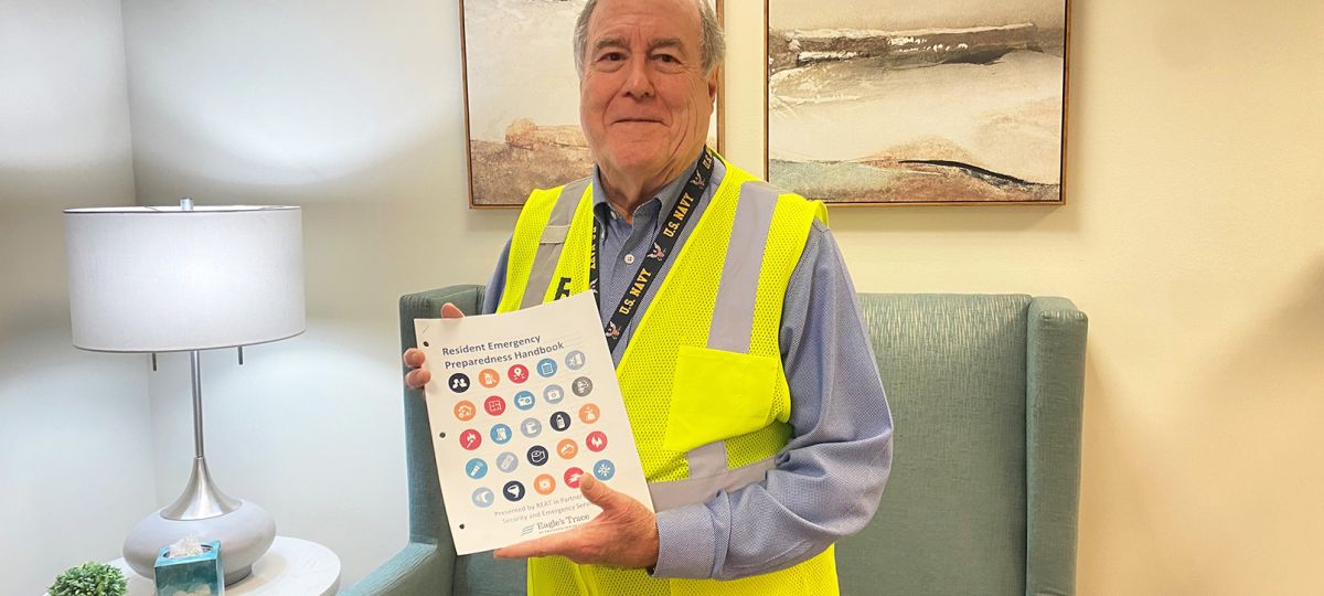 Residents of Eagle's Trace in West Houston assist with hurricane preparedness.