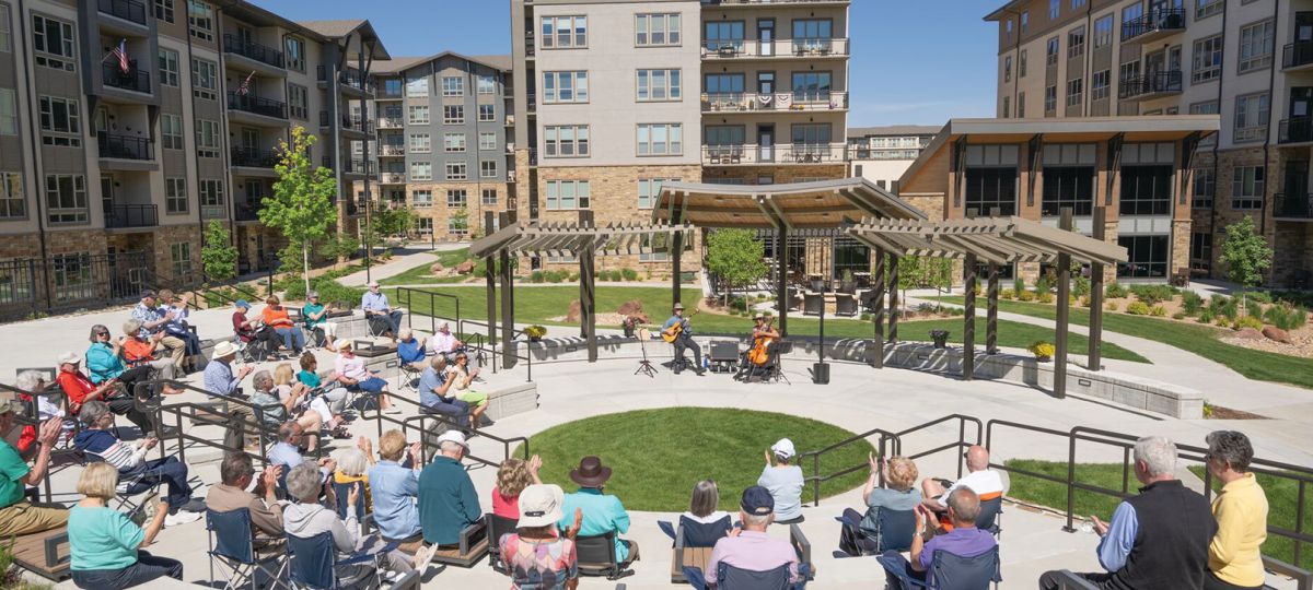 Residents Enjoy the Abundant Green Space at Wind Crest