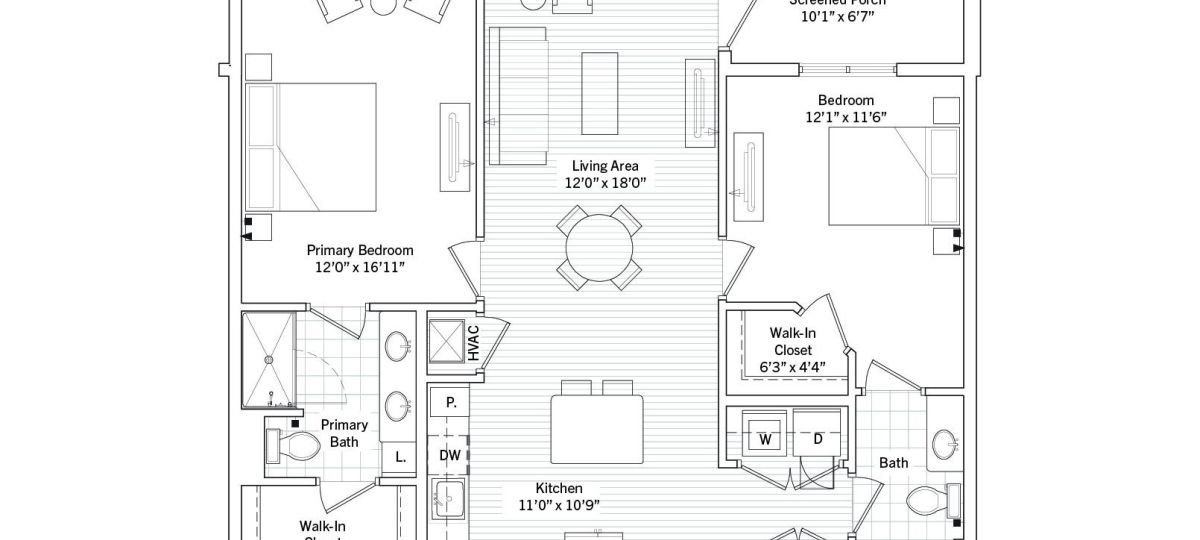 Oxford Hills - Two Bedroom - Floorplan