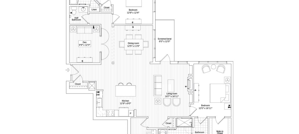 Deluxe 2BR floor plan