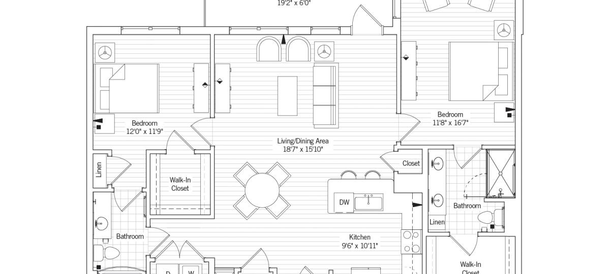 2BR floor plan