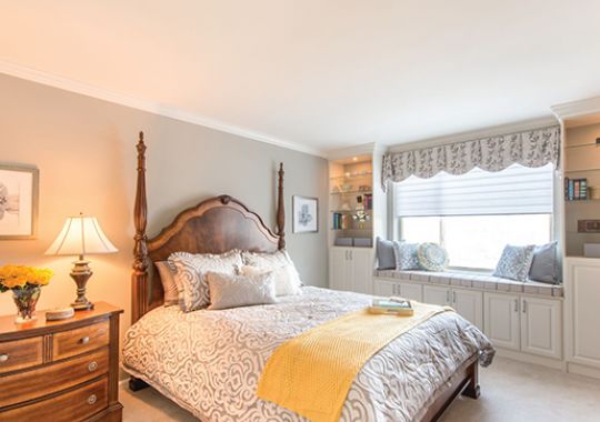 Bedroom in Hastings apartment home.