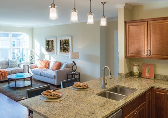 Kitchen in the Glenside apartment home.