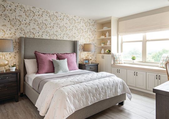 Bedroom in Fairmont apartment home.