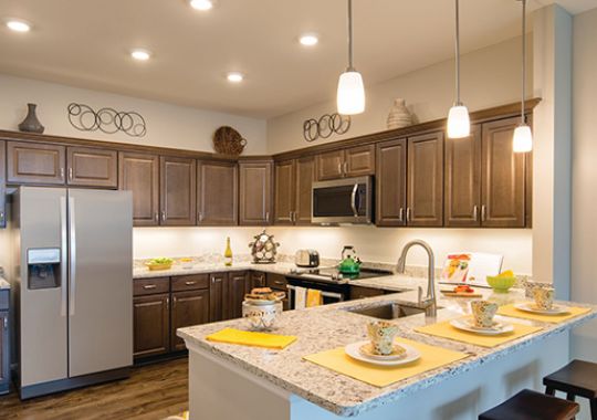 Kitchen in the Stratford apartment home.
