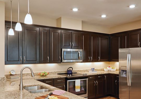 Kitchen in the Wimberly apartment home.
