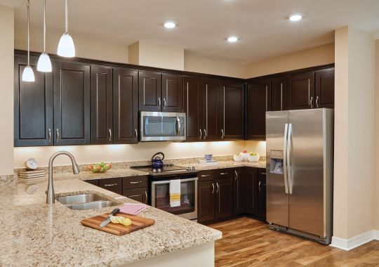 Kitchen in the Wimberly apartment home.