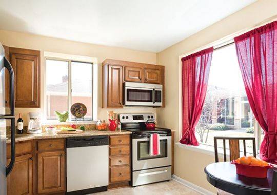 Kitchen in the Jackson apartment home.