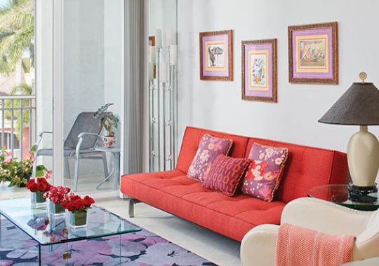 Living room in the Ashton apartment home.
