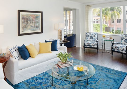 Living room in the Brittany apartment home.