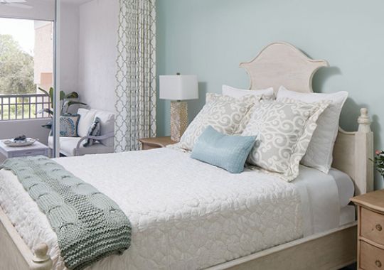 Bedroom in apartment home.
