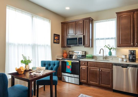 Image of the Jackson kitchen with eating area.