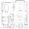 2D floor plan of the Bradford apartment at Tallgrass Creek Senior Living in Overland Park, KS.