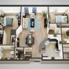 3D floor plan of the Pearson apartment at Charlestown Senior Living in Catonsville, MD