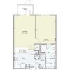 2D floor plan for the Brenham apartment at Eagle's Trace Senior Living in Houston, TX
