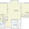 2D floor plan for the Flagstaff apartment at Eagle's Trace Senior Living in Houston, TX