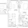 2D floor plan for the Fairmont apartment at Charlestown Senior Living in Catonsville, MD