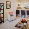 View of open kitchen from the living room.