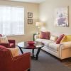 Living room in the Potomac apartment home. 