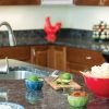 Close up of kitchen counter and sink in the Quincy apartment home. 