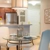 Dining room in Brighton apartment home. 