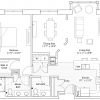 2D floor plan for the Newbury apartment at Fox Run Senior Living in Novi, MI