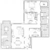 2D floor plan for the Williamsburg apartment at Fox Run Senior Living in Novi, MI