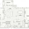 2D floor plan for the Hampton apartment at Lantern Hill Senior Living in New Providence, NJ.