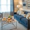 Interior shot of Tallgrass Creek apartment living room. 