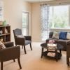 Living room in Larkspur apartment home. 