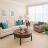 Living room in Newbury apartment home. 