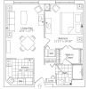 2D floor plan of the Brighton apartment at Riderwood Senior Living in Silver Spring, MD.