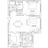 The 2D floor plan for the Harrison.