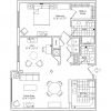 2D floor plan for the Newbury apartment at Ashby Ponds Senior Living in Ashburn, VA