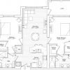 2D floor plan of the Corallo apartment at Siena Lakes Senior Living in Naples, FL.