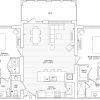 2D floor plan of the Marea apartment at Siena Lakes Senior Living in Naples, FL.
