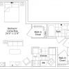 2D floor plan for the Abbott apartment at Greenspring Senior Living in Springfield, VA