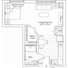 2D floor plan of the Abbott apartment at Riderwood Senior Living in Silver Spring, MD.