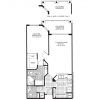 2D floor plan for the Ashton apartment at Devonshire Senior Living in Palm Beach Gardens, FL
