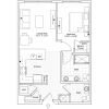 2D floor plan of the Bradford apartment at Windsor Run Senior Living in Matthews, NC.