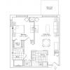 2D floor plan for the Bradford apartment at Linden Ponds Senior Living in Hingham, MA.
