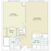 3D floor plan of the Brighton apartment at Ann's Choice Senior Living in Bucks County, PA