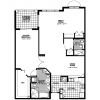 2D floor plan for the Brighton apartment at Devonshire Senior Living in Palm Beach Gardens, FL