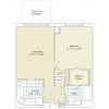 2D floor plan of the Brighton apartment at Seabrook Senior Living in Tinton Falls, NJ.