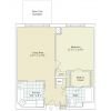 2D floor plan of the Brighton apartment at Seabrook Senior Living in Tinton Falls, NJ.