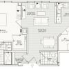 2D floor plan for the Canterbury apartment at Lantern Hill Senior Living in New Providence, NJ.